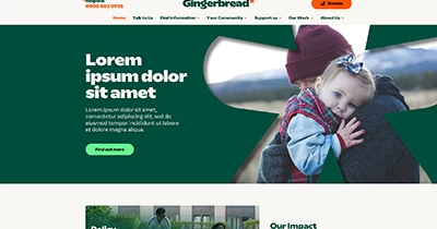 Website rebrand and relaunch for Gingerbread